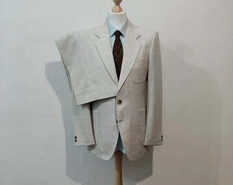 Cream wool/linen suit