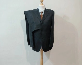 Black linen suit
