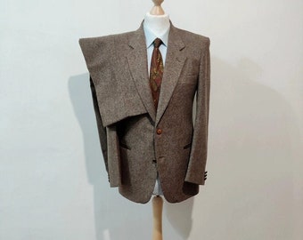 Brown donegale tweed suit