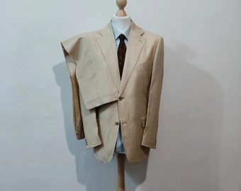 Beige linen suit