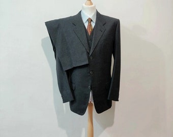 3 piece gray flannel suit