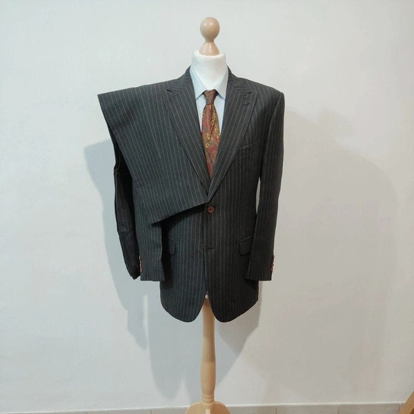 Linen pinstripe suit