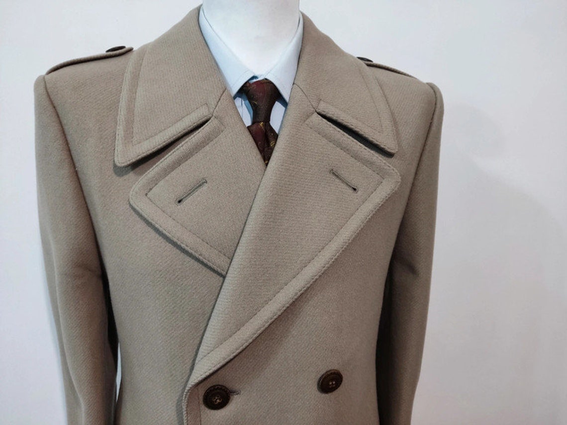 Elegant Beige Double-Breasted Belted - Coat main image 0
