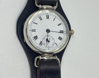 S&Co old sterling silver watch 1920s Serviced!