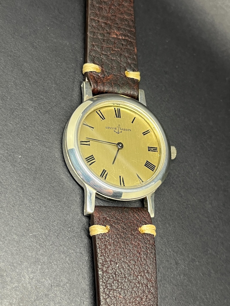 Ulysse Nardin vintage watch solid sterling silver case 37 mm Serviced! image 5