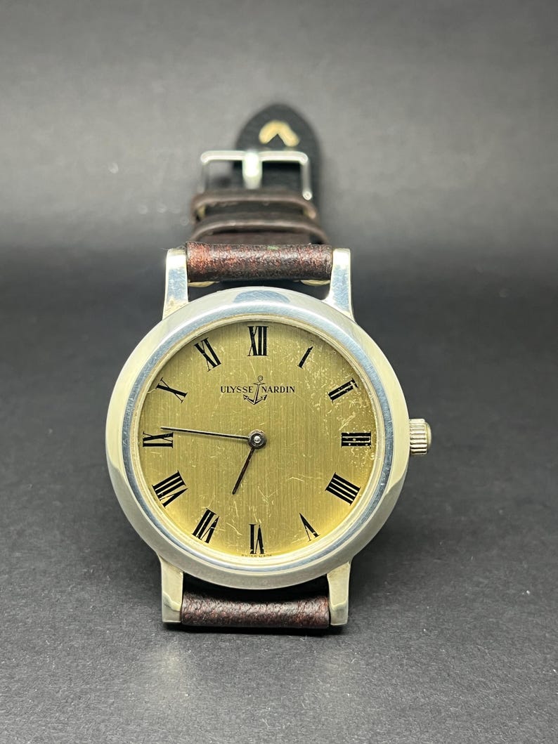 Ulysse Nardin vintage watch solid sterling silver case 37 mm Serviced! image 8