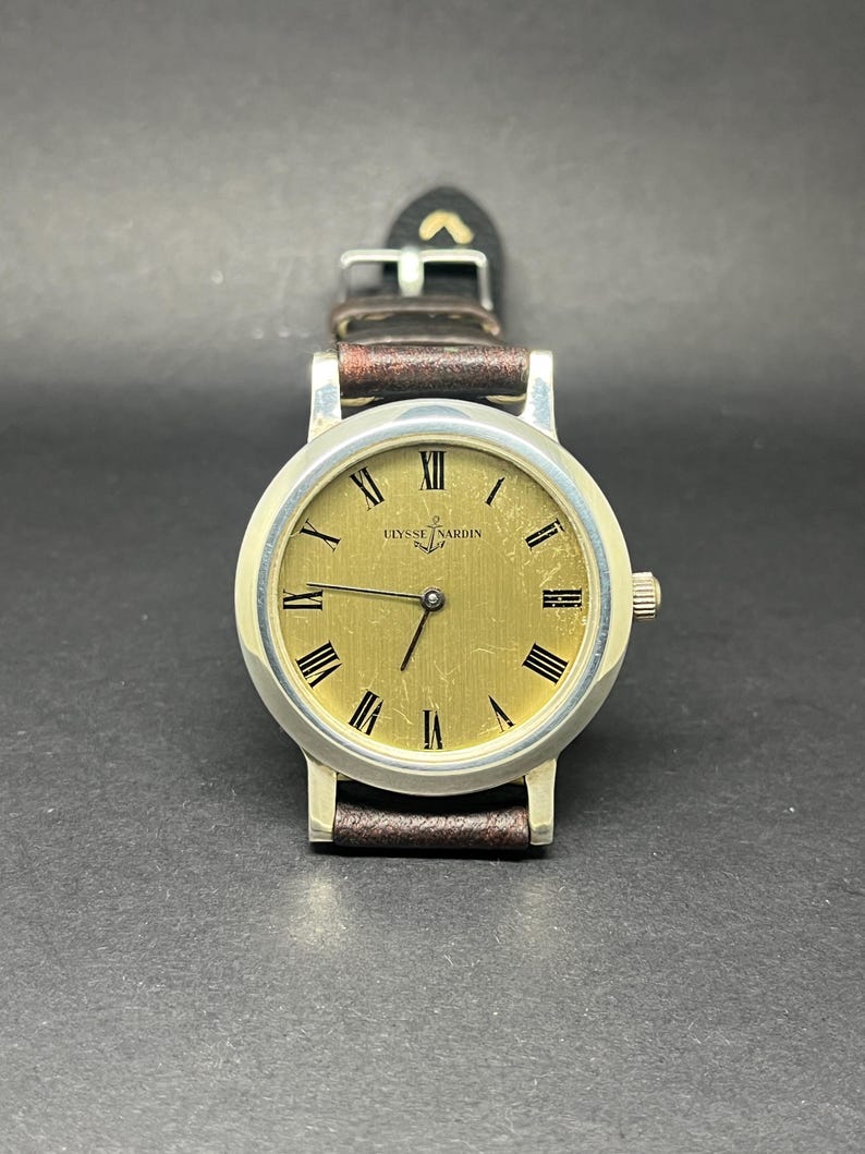 Ulysse Nardin vintage watch solid sterling silver case 37 mm Serviced! image 9