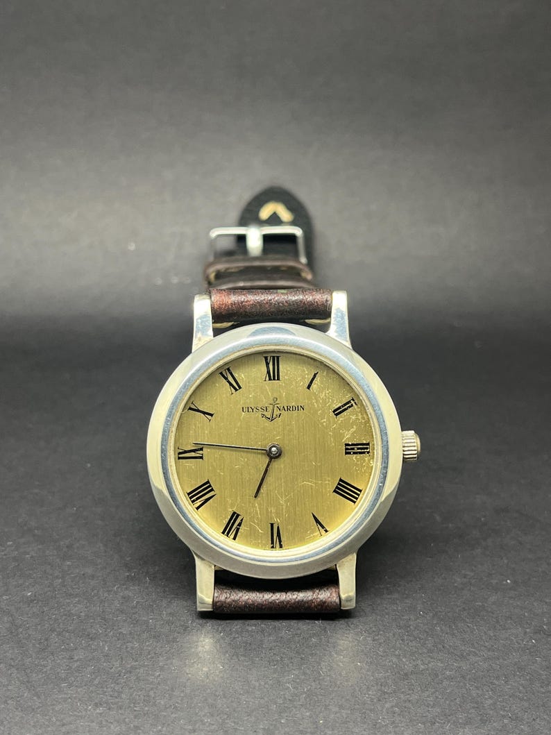 Ulysse Nardin vintage watch solid sterling silver case 37 mm Serviced! image 10