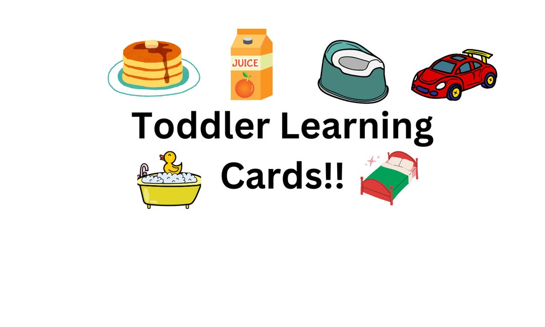 Toddler Learning Cards - Etsy