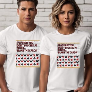 Camiseta de póquer, las cartas de póquer son divertidas, cartas malas, camiseta de Black Jack, Casino Vegas, cartas con figuras, regale al jugador de póquer la camiseta All In