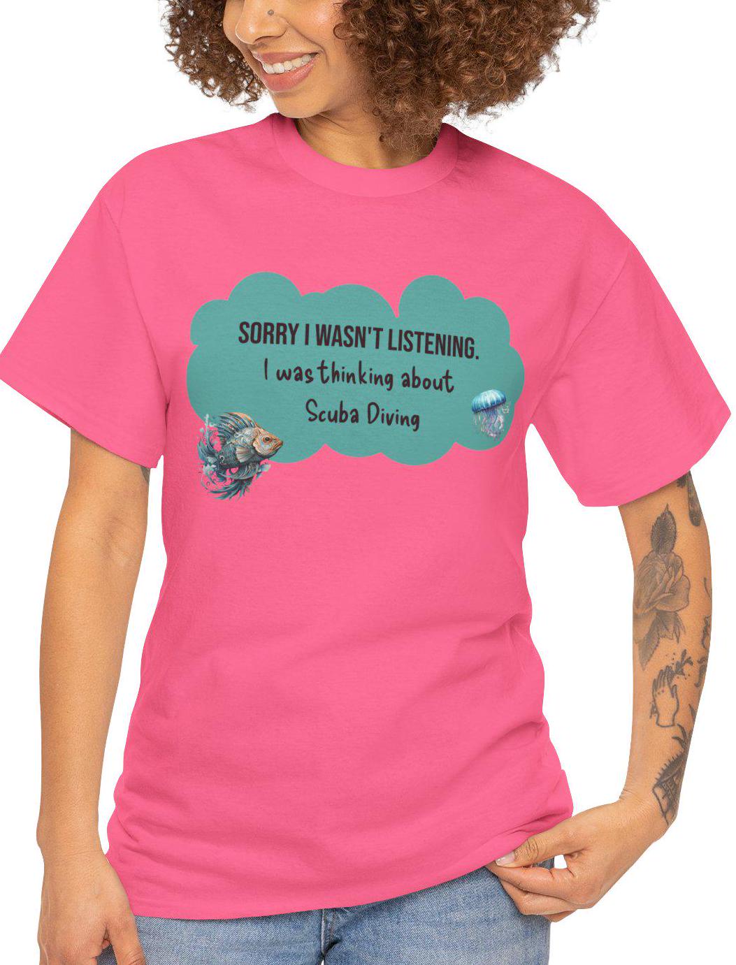 Unisex Scuba Diving T Shirt, Thinking About Scuba Diving, Funny Scuba Diving Shirts, Scuba Diver Shirt, Deep Sea Diver, Scuba Diver Gift