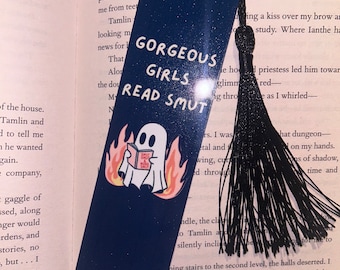 SMUT BOOKMARK BOOKTOK Smutty Book tassle spicy romantic romance accessories booklover reading gifts gorgeous girls black ghoul ghost cute