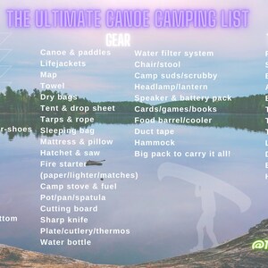 The Ultimate Canoe Camping Packing List