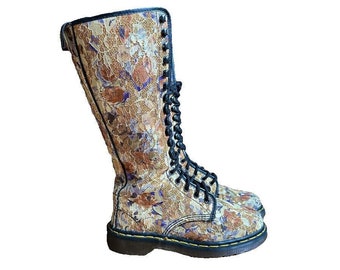 Dr. Martens 1420 women's vintage rare floral tall boots size uk 5