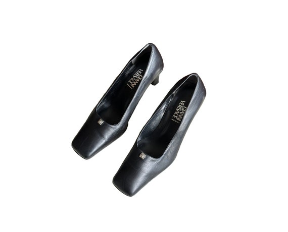 GIANNI VERSACE Medusa Head Black Leather Women Shoes Pumps  display picture 1