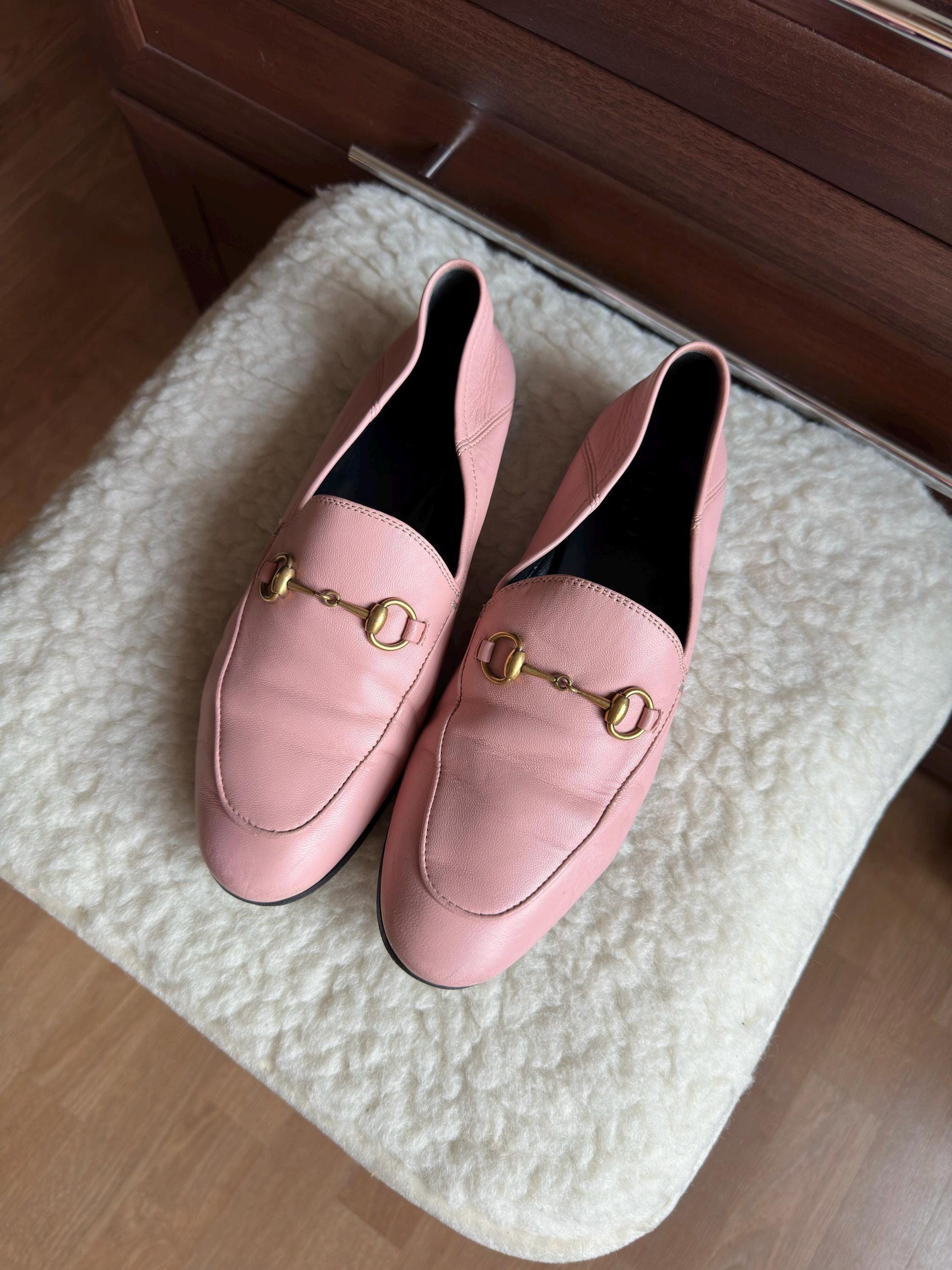 GUCCI Brixton Leder Loafers Mokassin Loafer in Rosa Horsebit Loafer Flache Schuhe Gucci Wohnungen GroBe EU 38 Etsy