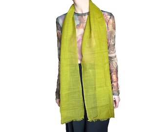 GUDRUN SJODEN 100 Wool Light Green Scarf Stole For Women Spring Summer Women Accessories