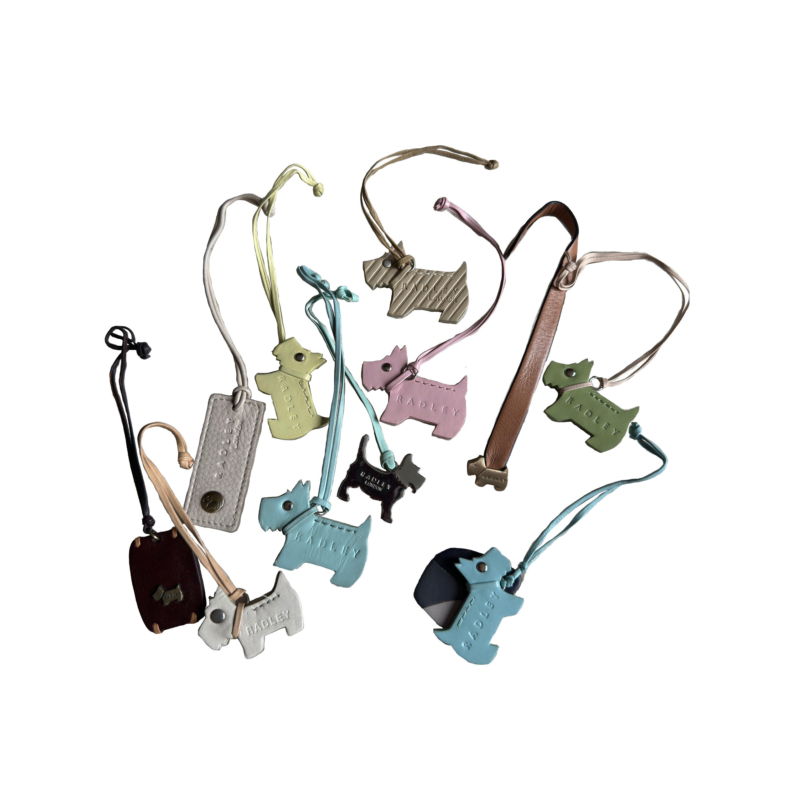 Set of 11 Radley London Keychains Charms, Radley Leather Bag