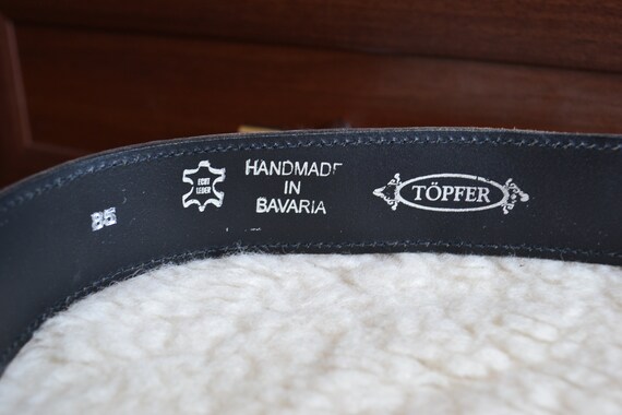 Töpfer Bavarian Vintage  Genuine Leather Belt, To… - image 3