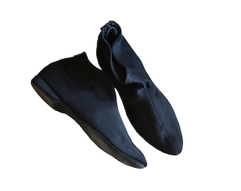 BALLY of Switzerland Vintage Schwarze Damen Autofahrer Schuhe, Bally Stoffstiefel, Bequeme Schuhe für Frauen, Stoffschuhe für den Alltag