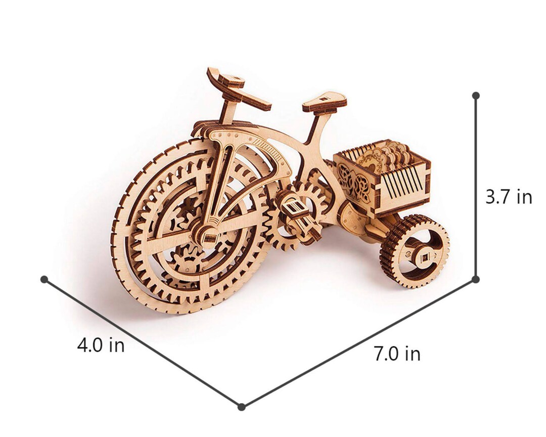 3D Wooden Puzzle Model Bike Building Kits, Bike Plans, DIY Bike Plans