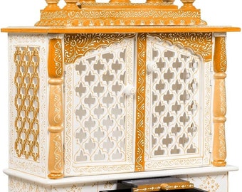 Shubh Nakshatra art and craft Wooden Temple/Home Temple/Pooja Mandir/Pooja Mandap/Temple for Home