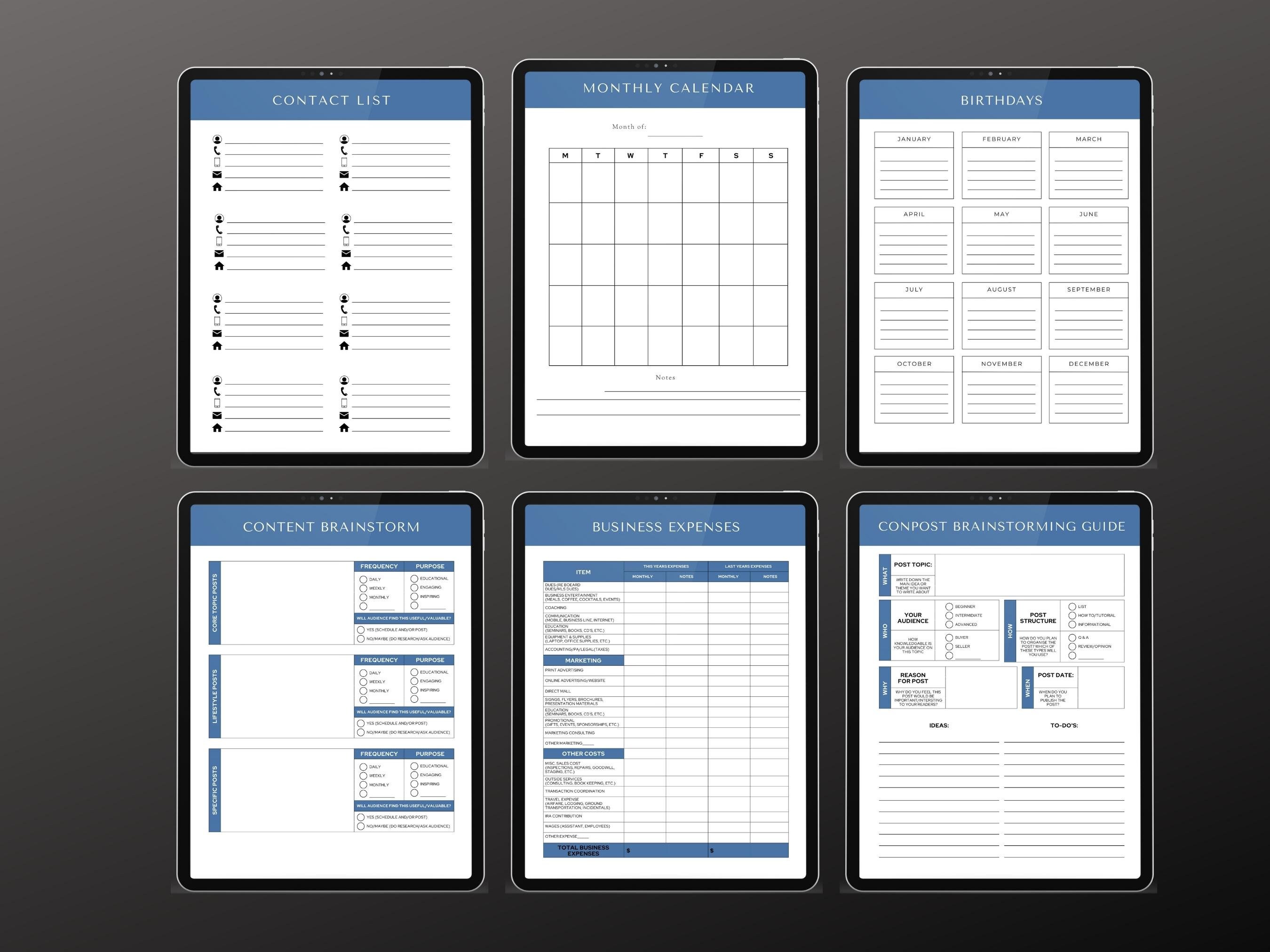 Real Estate Planner, Printable Planners, New Real Estate Agents, Real ...