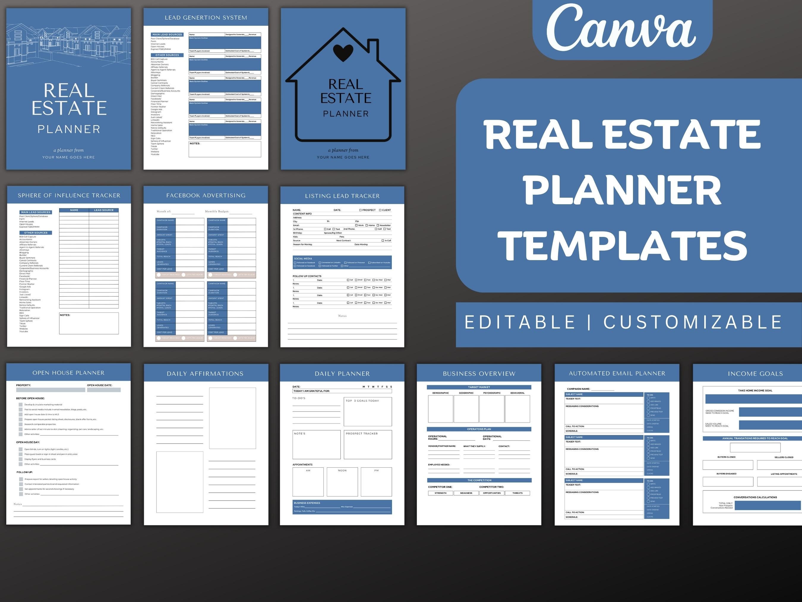 Real Estate Planner, Printable Planners, New Real Estate Agents, Real ...