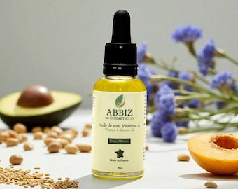 Olio alla vitamina A – Anti-età naturale – Rigenerante, idratante e radioso – Pelle matura – Vegano, prodotto in Francia