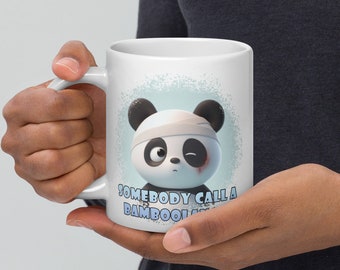 Somebody call a bamboolance | White mug, panda mug, panda gift, colorful mug, funny coffee mug, funny panda gift, panda lover gift