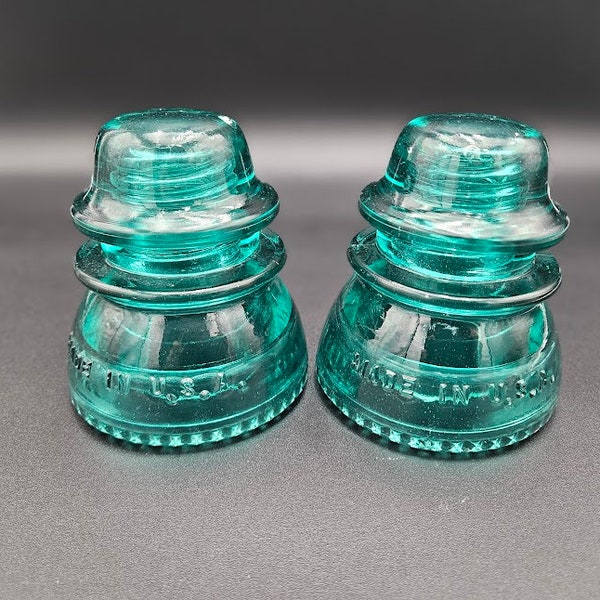 Hemingray 42 Aqua-Green Vintage Glass Insulators