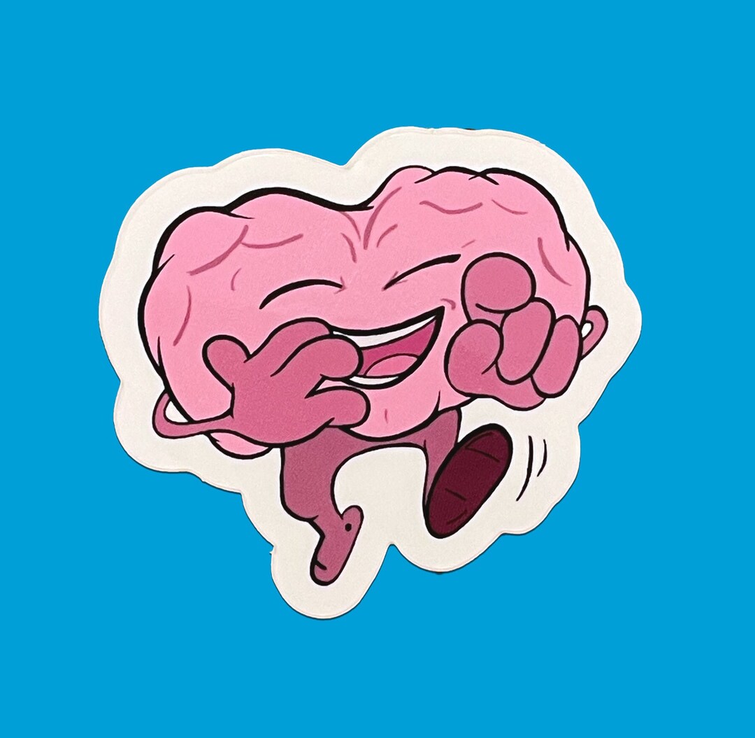 Brain Comic Sticker Brain Teaser Vinyl Sticker Laptop Sticker Funny Sticker Sticker Art ...