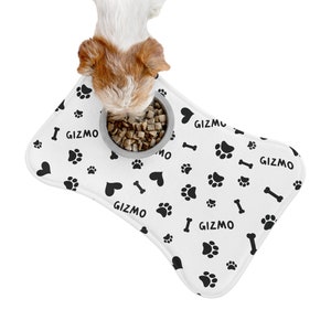 Personalized Dog Mat, Dog Lover Gift, Feeding Mat, Dog Bowl Mat, Dog Food Mat, Dog Gift, Personalized Pet Gift, Puppy Mat, Dog Mom Gift