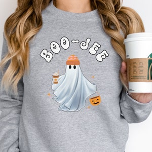 Halloween Ghost Sweatshirt, Boo Jee Shirt, Boo Shirt, Spooky Ghost Sweater, Spooky Season Ghost Sweater, Spooky Vibes Shirt, Halloween Gifts