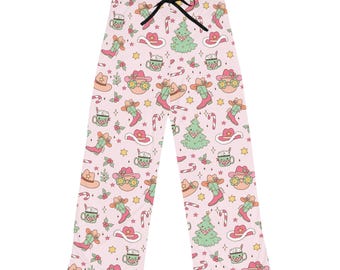 Pantalon de pyjama cowgirl rose, vêtements de nuit imprimés western