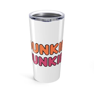 Dunkie Junkie Coffee Lover Tumbler 20oz, Donuts Cup, Travel Mug, Beverage Container, Insulated Tumbler zdjęcie 2