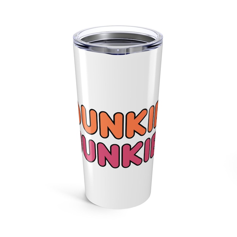 Dunkie Junkie Coffee Lover Tumbler 20oz, Donuts Cup, Travel Mug, Beverage Container, Insulated Tumbler zdjęcie 2