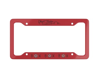 Race Car License Plate Frame: Motorsport Fan Gift, Aluminum Frame