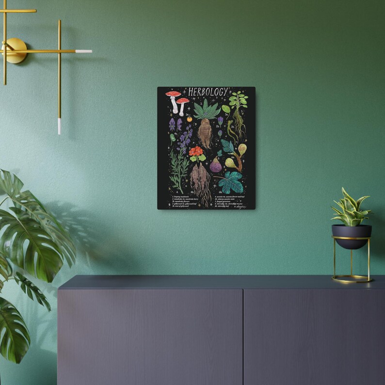 Herbology Themed Sign, Botanical Wall Decor, Plant Lover Gift, Magical