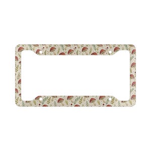 Cottagecore Mushroom Lover License Plate Frame