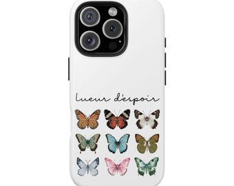French Butterfly Phone Case: Elegant Protective Designer Cover