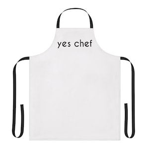 Yes Chef Apron Cooking Gift TV Cooking Show Funny Grilling Apron For Chef 5-Color Straps