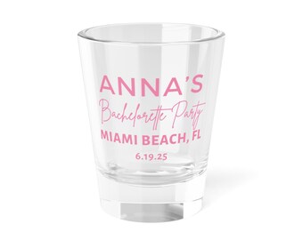 Personalized Bachelorette Party Shot Glass: Custom Engraved Favor