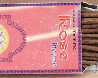 Incienso de aromaterapia de rosa tibetana, hecho a mano, aroma natural de rosa