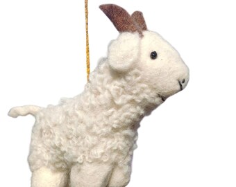 Felt Lamb Ornament | Wool Sheep Holiday Decor
