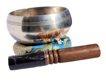 Handcrafted Tibetan Singing Bowl Set: Dragon Design, Meditation Healing