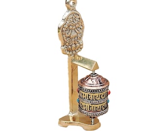 Small Tibetan Prayer wheel, Hang on the wall or sits on flat surface