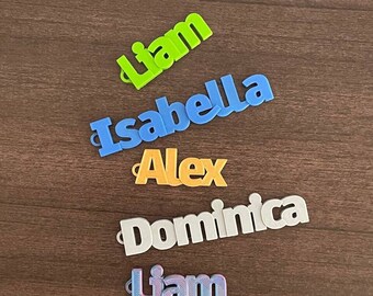 Aangepaste naam Sleutelhanger sleutelhanger Gepersonaliseerde cadeaus voor kinderen Cadeaus voor haar Cadeaus voor hem Party Bag Fillers Naamlabels Schooltasnamen