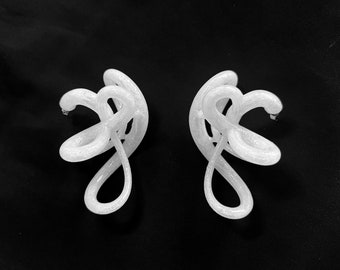 Hypotrochoid oorbellen unieke wiskunde kunst sieraden geometrische wetenschap cadeau artistieke nerdy chique accessoires cool statement cadeau voor haar onderzoek