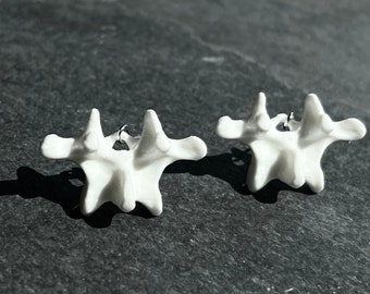 Spine Earrings Vertebrae Bone Funky Jewelry Unique Gift For Her Biology Accessories Edgy Earring Dark Aacademia Science Doctor Gift